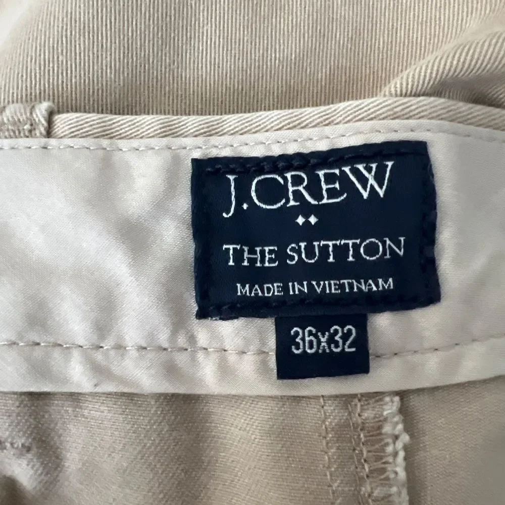 J. Crew Men's Tan The Sutton  Chinos 36x32